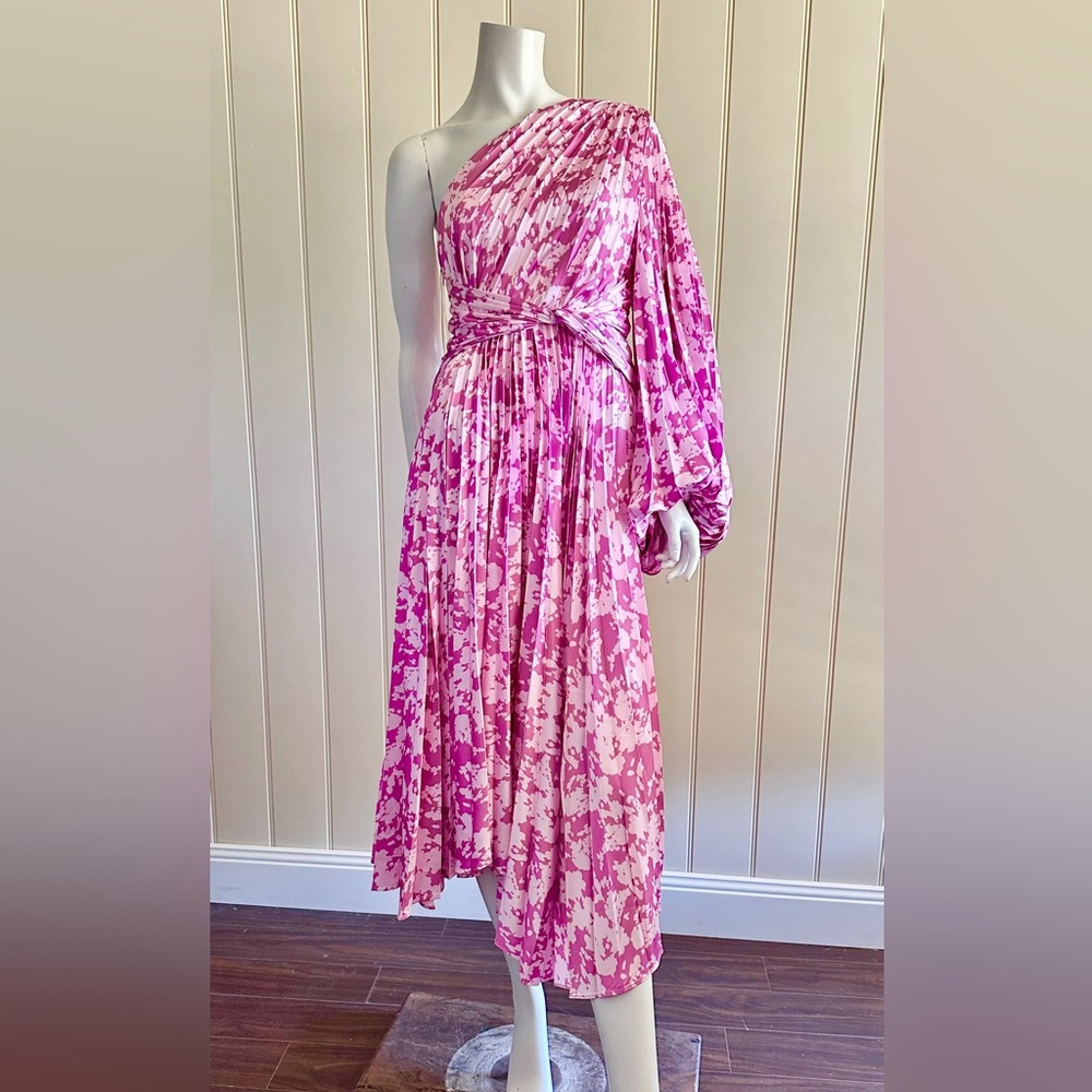 Acler Calais Pink and White Maxi Dress